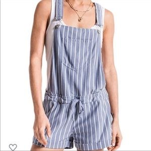 Z SUPPLY blue and white stripe overalls